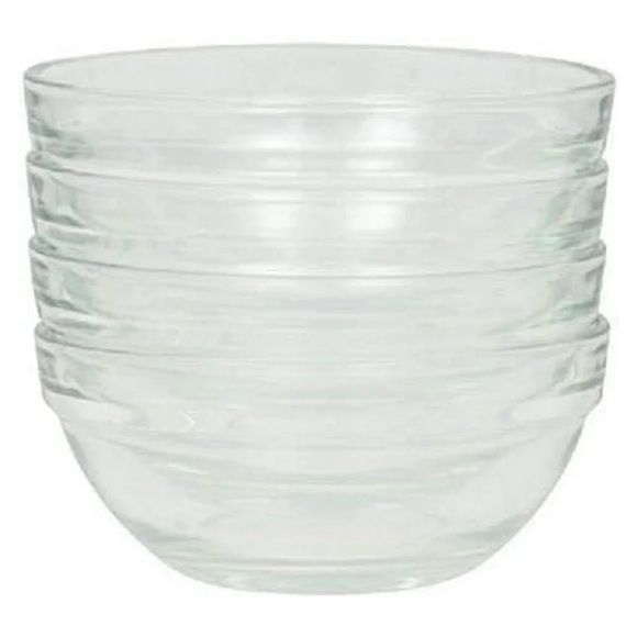 Other - stackable serving cooking mixing prep clear glass bowl, 3.5-inch,4-inch,6-inch